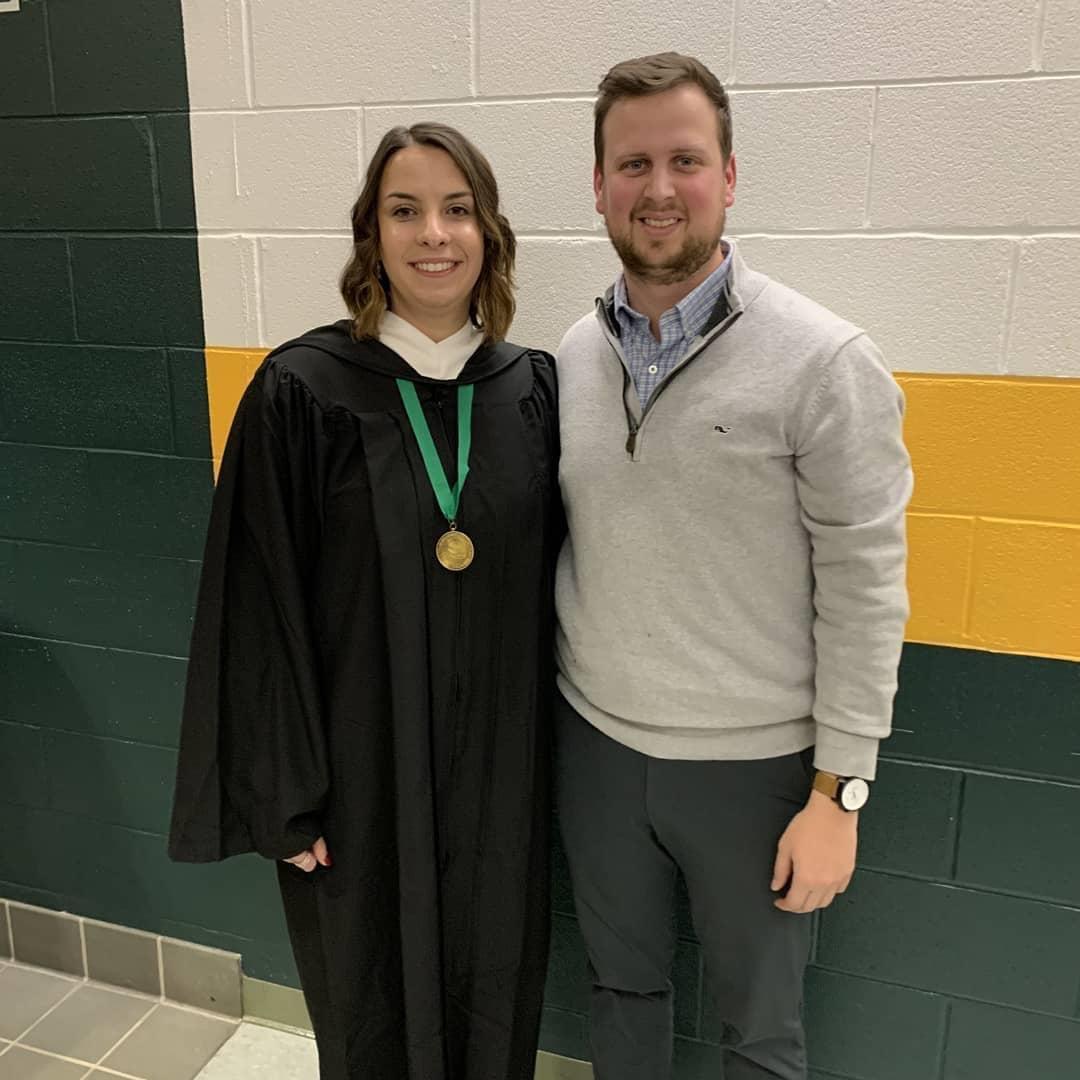 Brianna graduating from college.