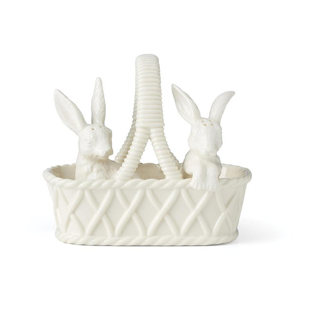 Lenox 897158 Wicker Creek Bunny Salt & Pepper Set, Easter Serveware