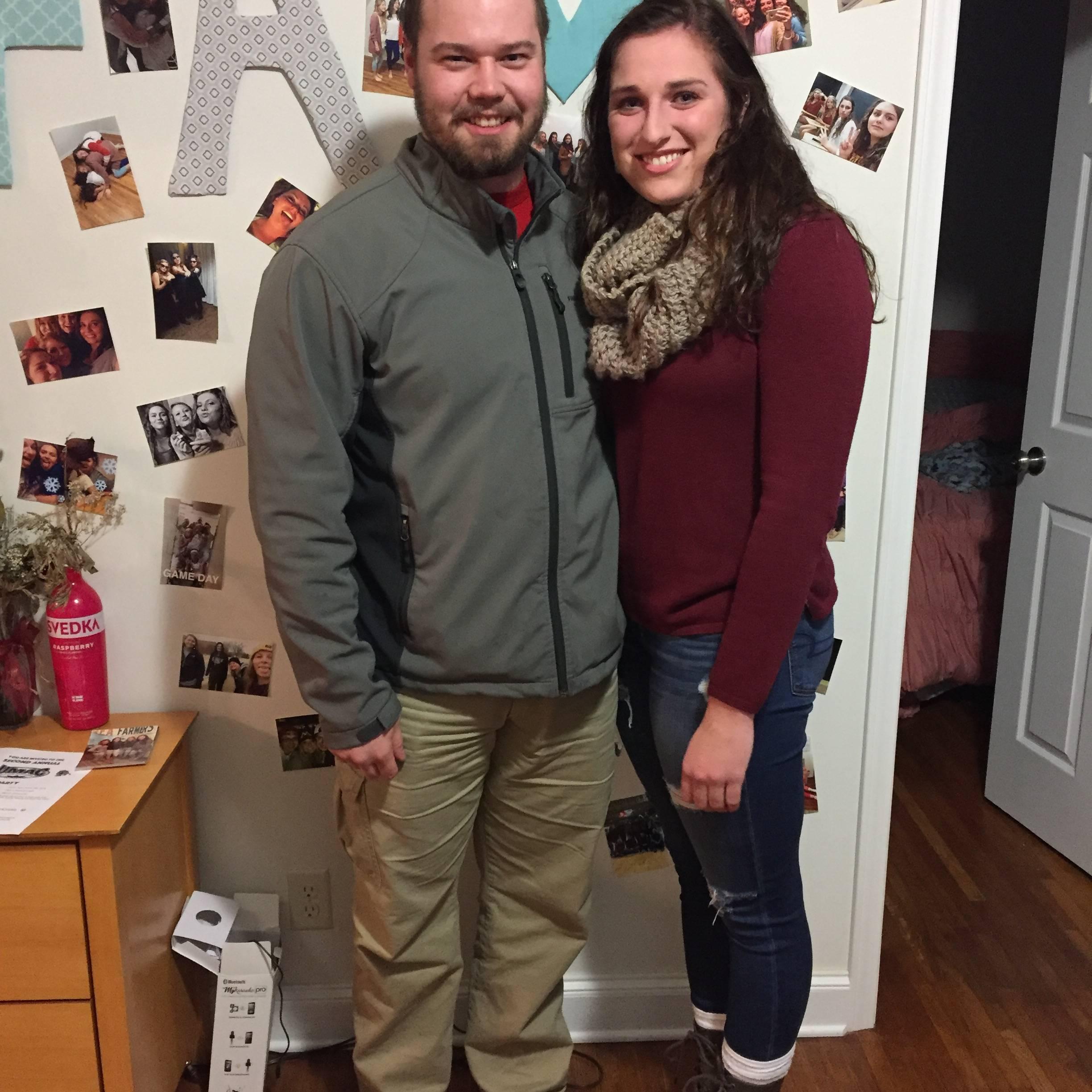 First photo together (2/15/2018) - went to Zorbaz for pizza for Valentine's Day <3