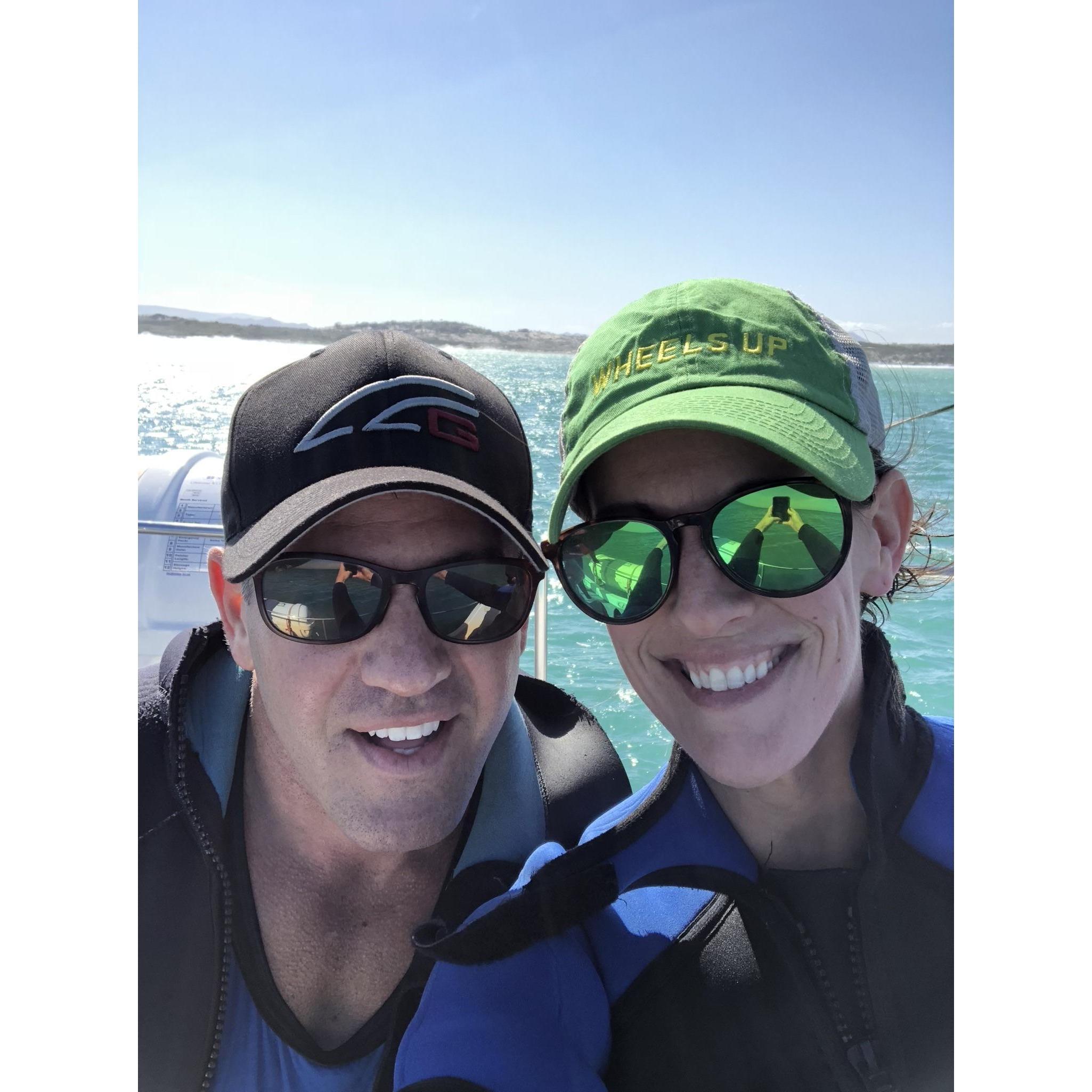 In search of a Great White, adrenaline junkie activity of the trip