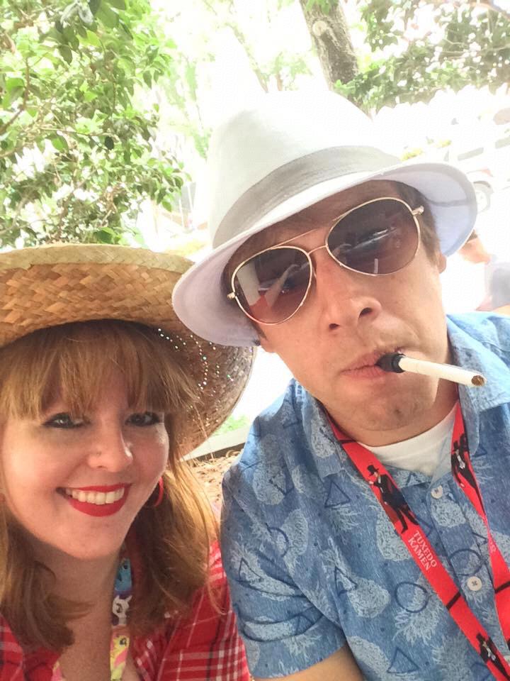 Brandon already had this costume laying around when I met him! He’s Hunter S. Thompson.