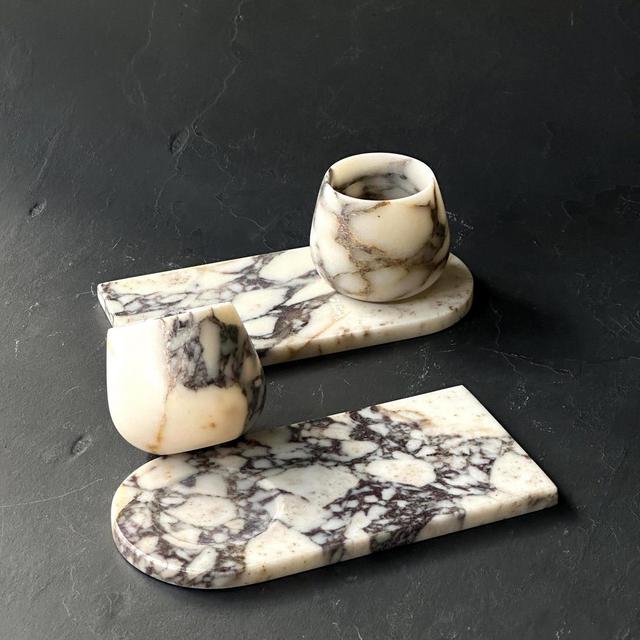 Lilac Marble Espresso Cup and Coaster Set, Marble Handmade Cup and Coaster, Marble Wine Cups, Natural Stone Home Gifts, Coffee Lover Gift