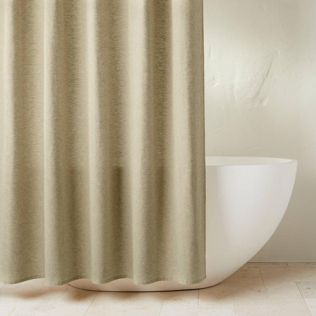 Chambray Shower Curtain Moss Green - Casaluna™