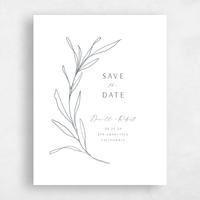White Wedding Save the Date - Avila Classic