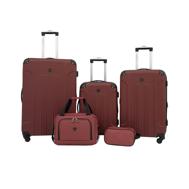 Travelers Club Chicago 5-Piece Hardside Luggage Set