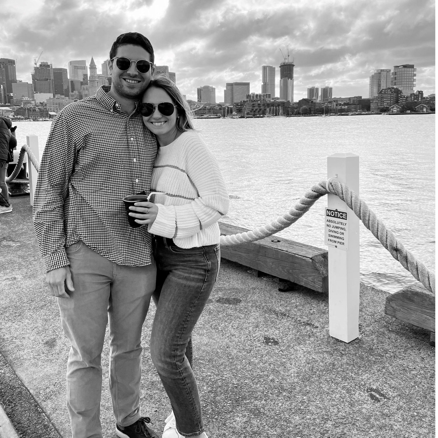 Natalie & Nick by their home in East Boston!