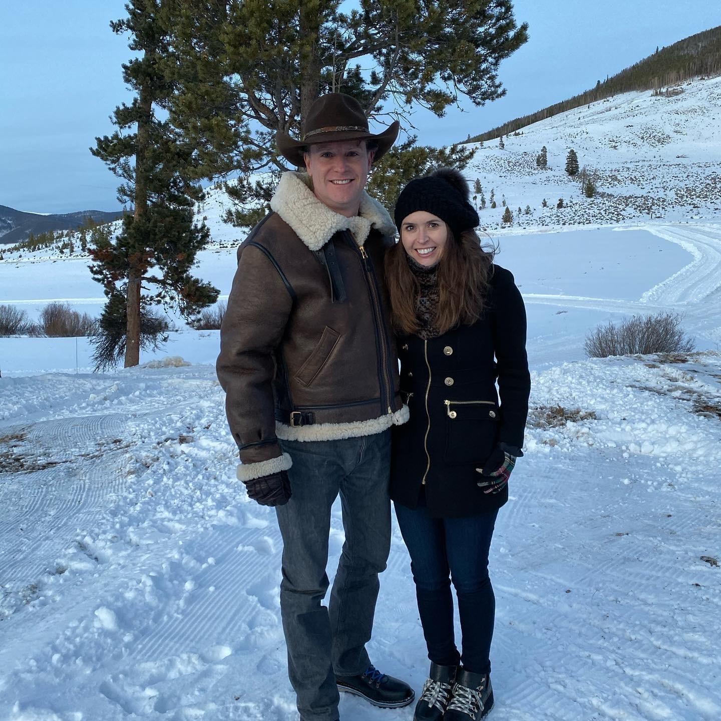 D loves a good cowboy hat. Christmas in Colorado.