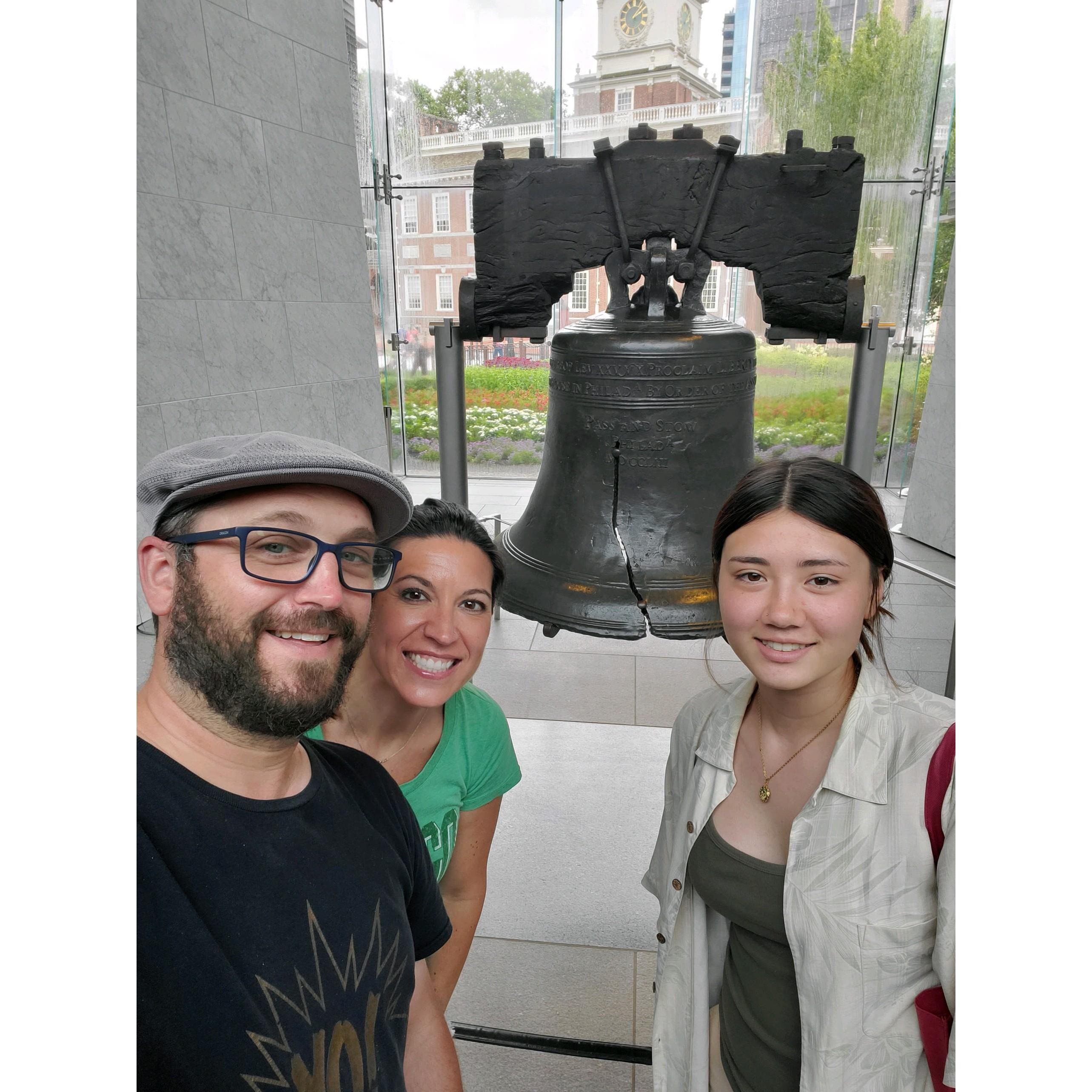 Making cracks at the Liberty Bell's expense.