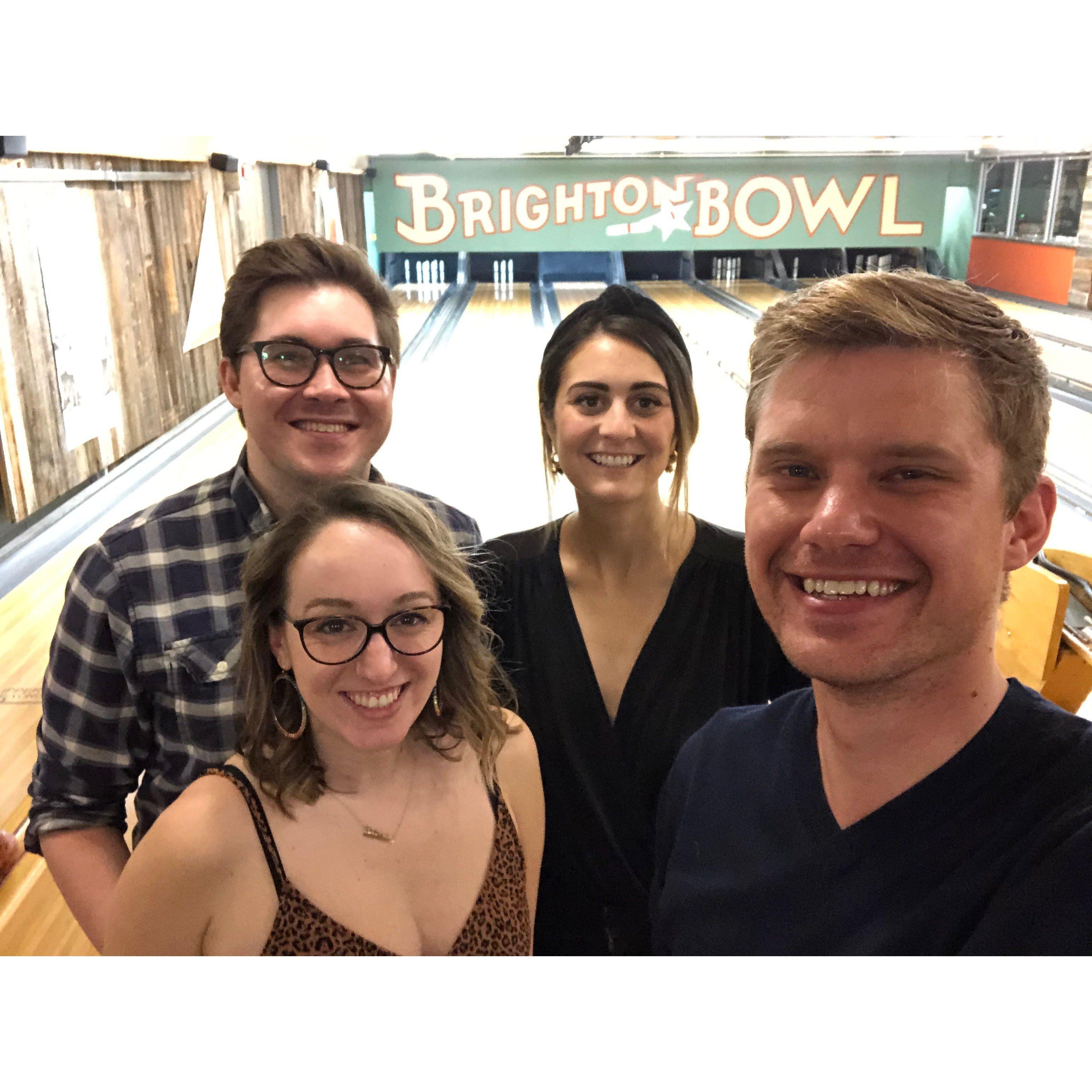 Bowling with Michal & Juliana ~Feb 2020, one of our last outings before the pandemic hit full swing
