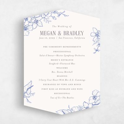 Blue Diamond Wedding Program - Painaa