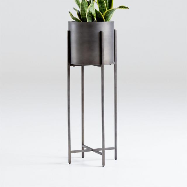 Dundee Bronze Floor Planter with Tall Stand