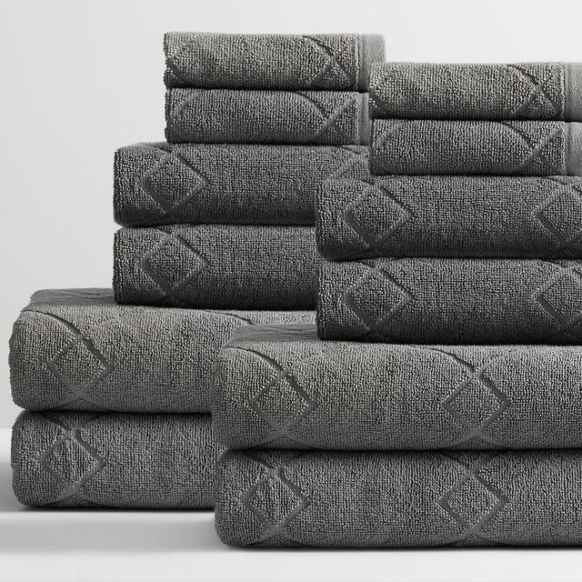 Flagstone Easy Care Bath/Hand/Washcloth, Set of 12