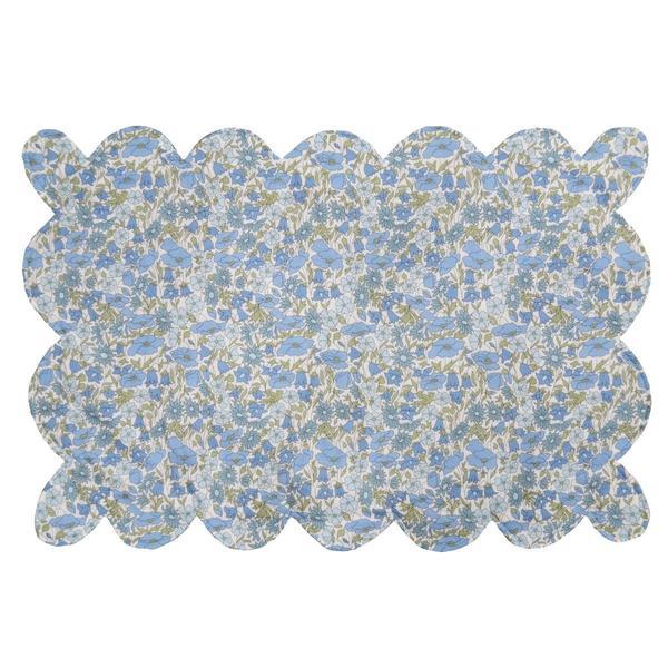 Scallop Placemat, Poppy & Daisy Blue