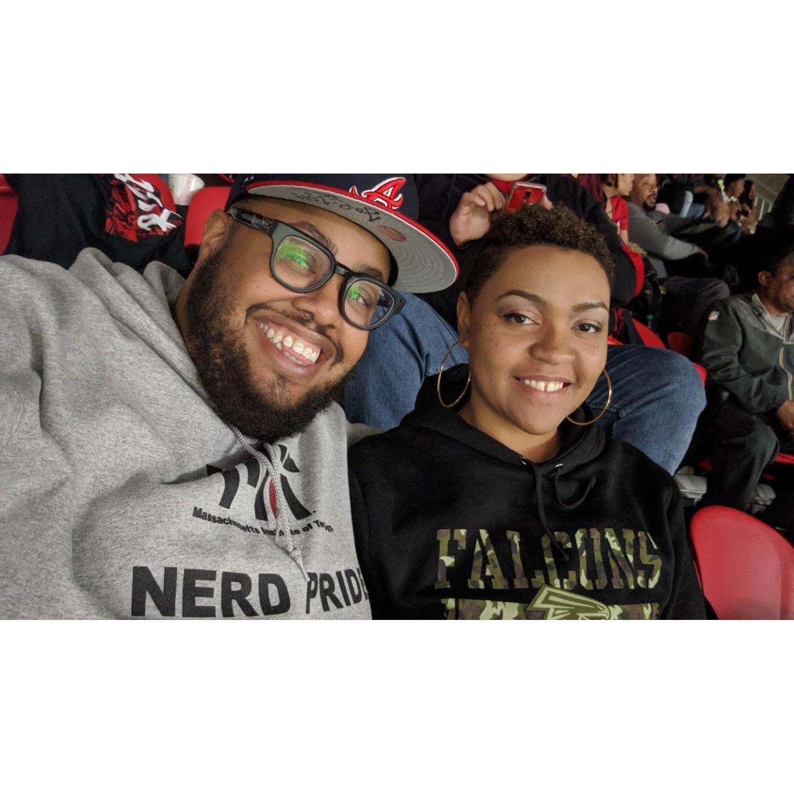 Our second date, Falcons game for Thanksgiving!