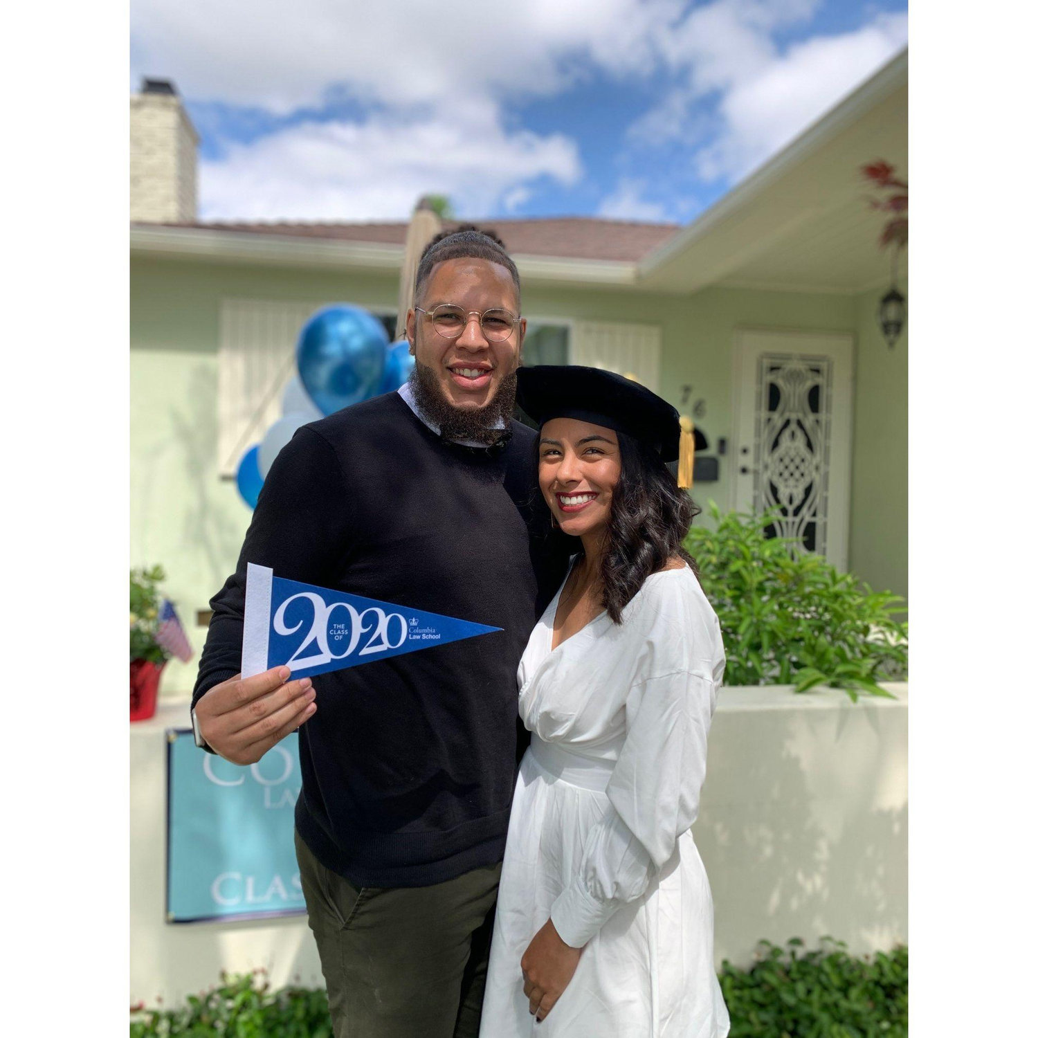 Marina's remote law school graduation