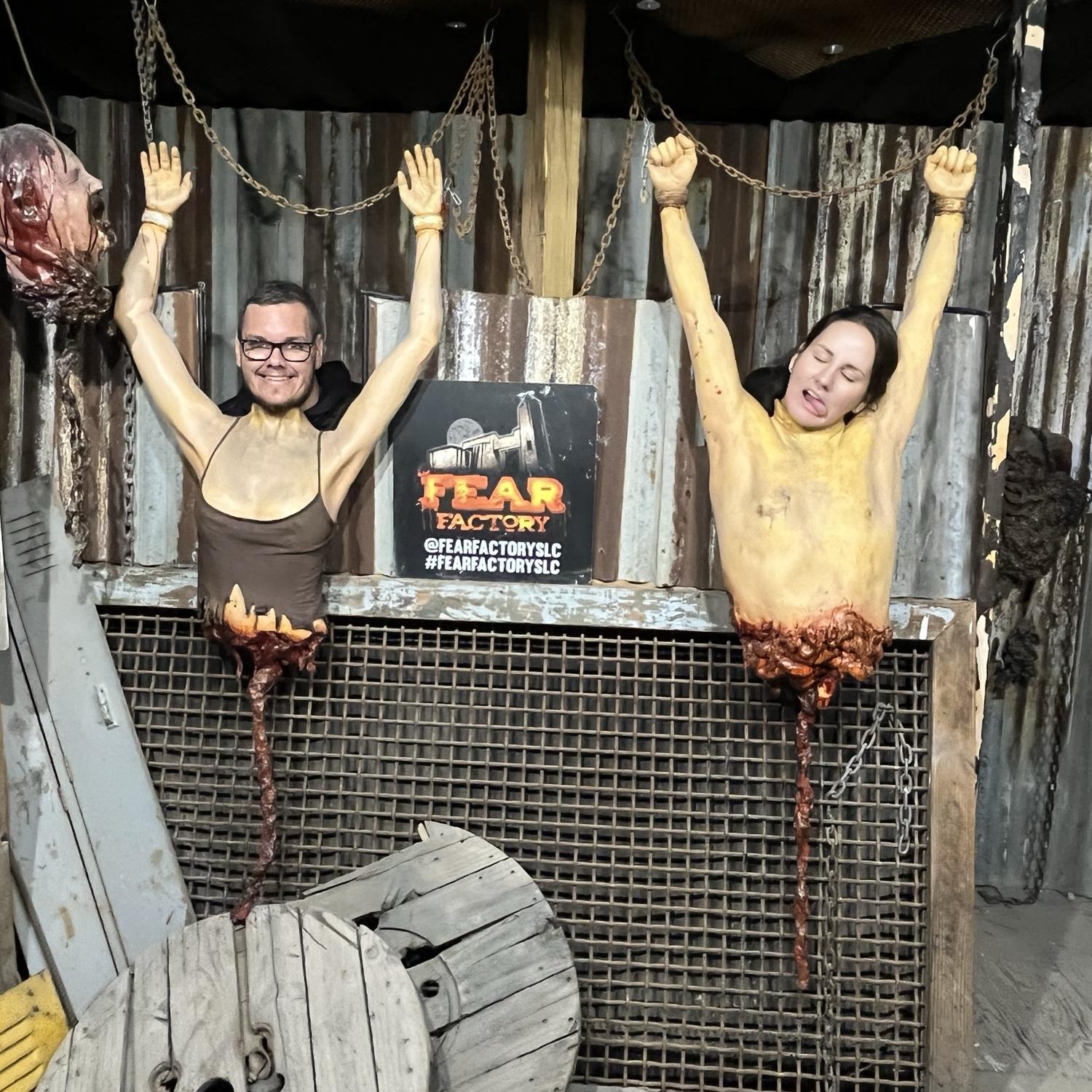 Our first date (and one of our first photos together!) at Fear Factory SLC