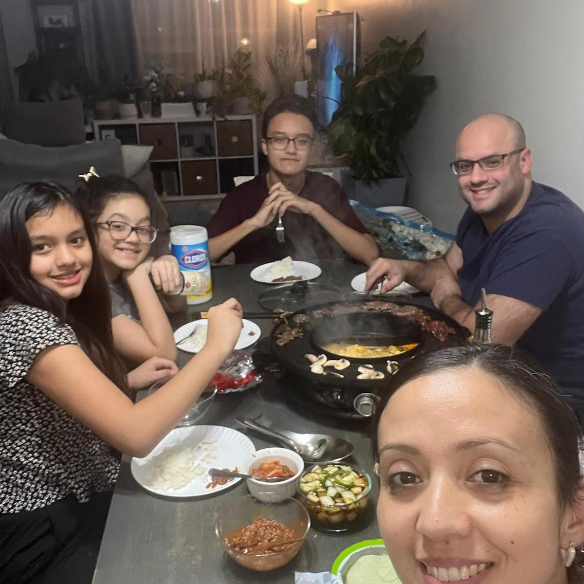 Korean BBQ, one of our favorite meals.