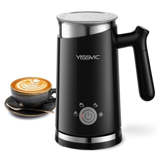 YISSVIC Milk Frother 10.14oz Milk Frother and Steamer for Hot and Cold Milk Froth 4 in 1 Electric Automatic Milk Steamer for Cappuccino, Latte, Macchiato, Hot Milk