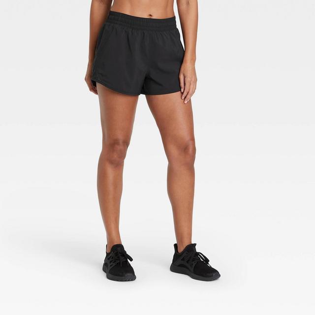 Women's Mid-Rise Run Shorts 3" - All in Motion™ Black S