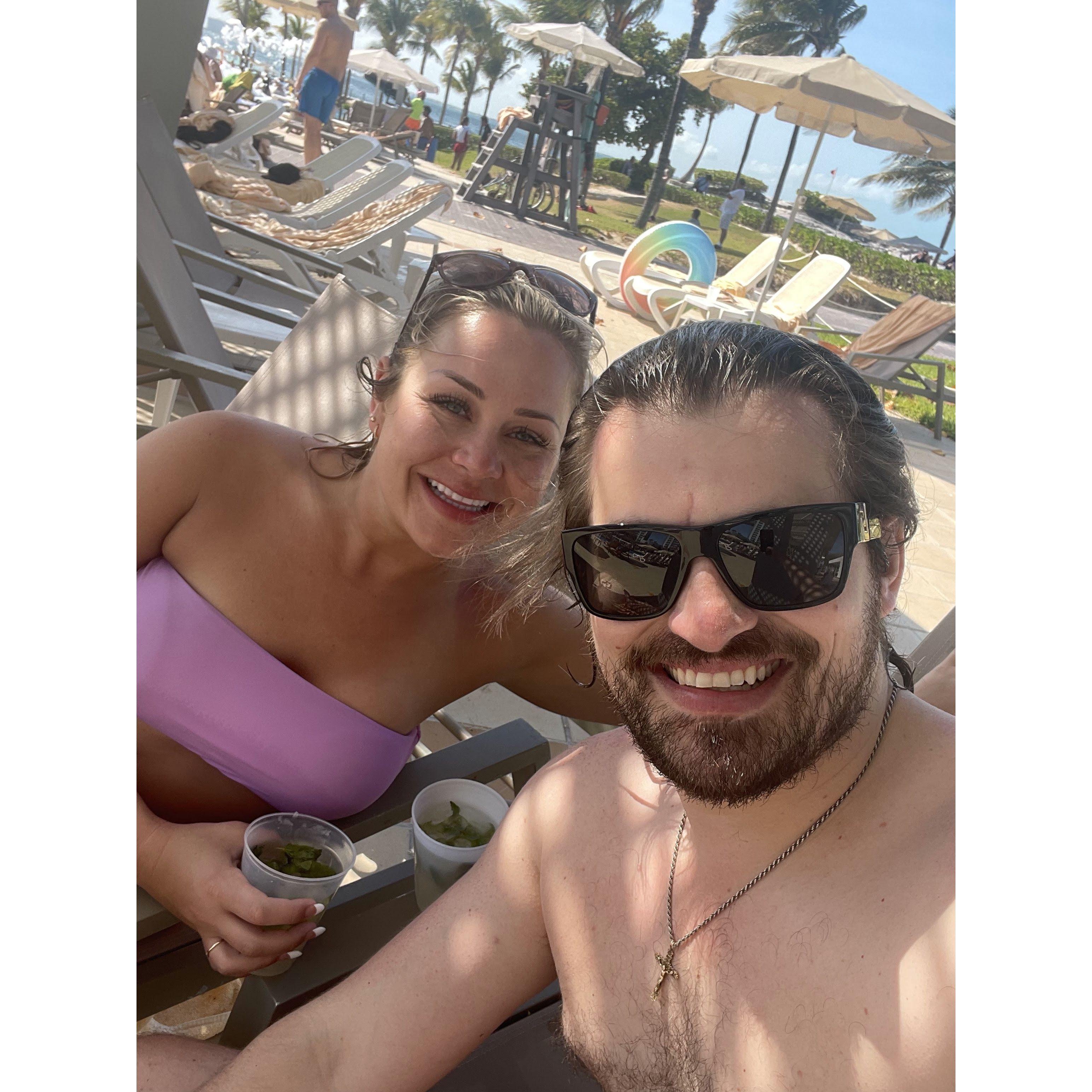 Mexico for Nick's 30th birthday.