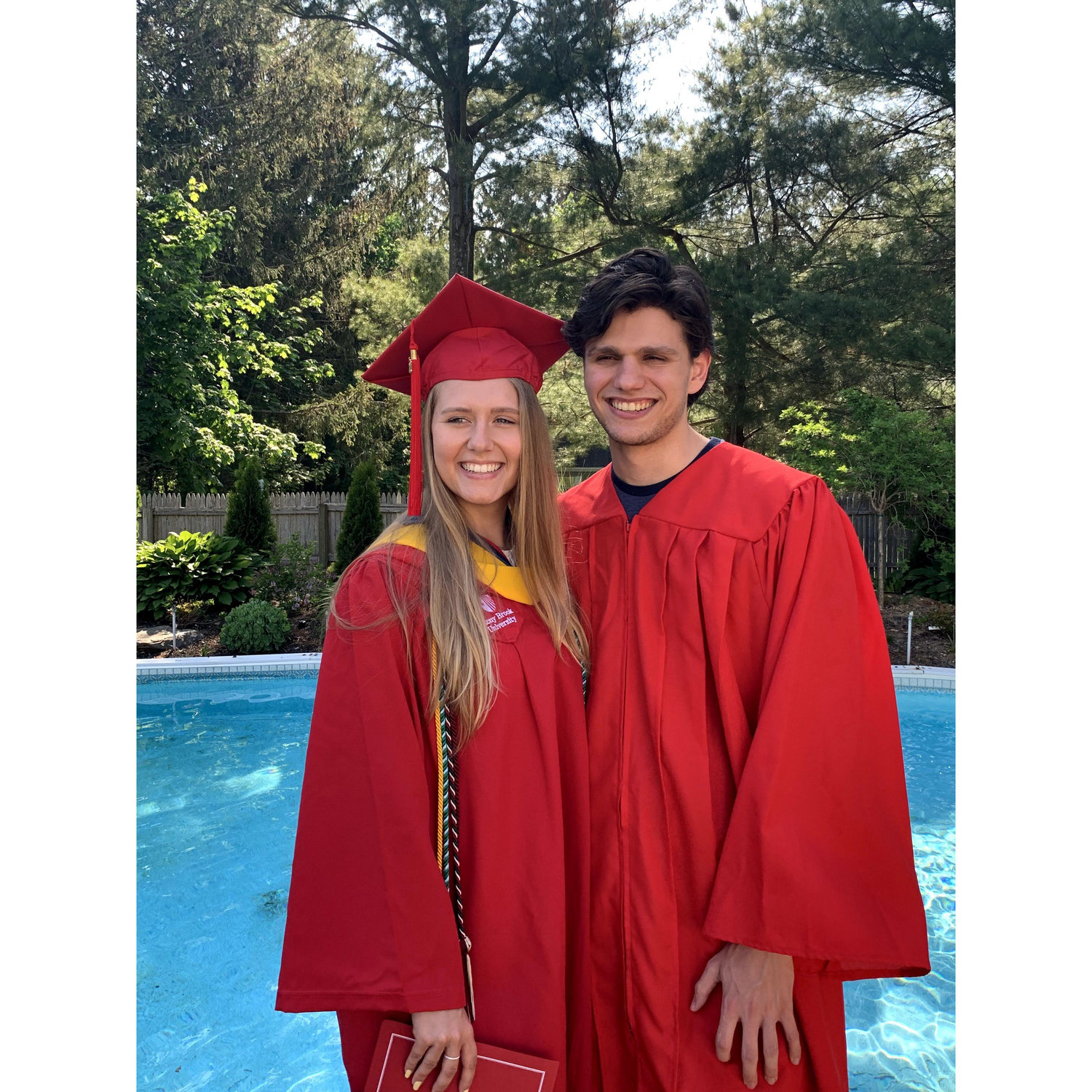 May 2021. Britney's Undergrad and Nick's Masters Graduations from Stony Brook