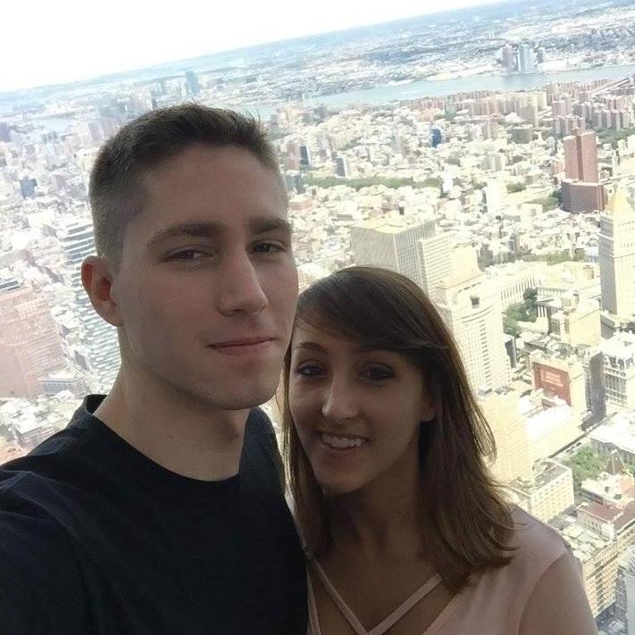 Top of One World Observatory, our 8 year anniversary! 2016