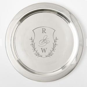 Celebration Silver Etched Tray