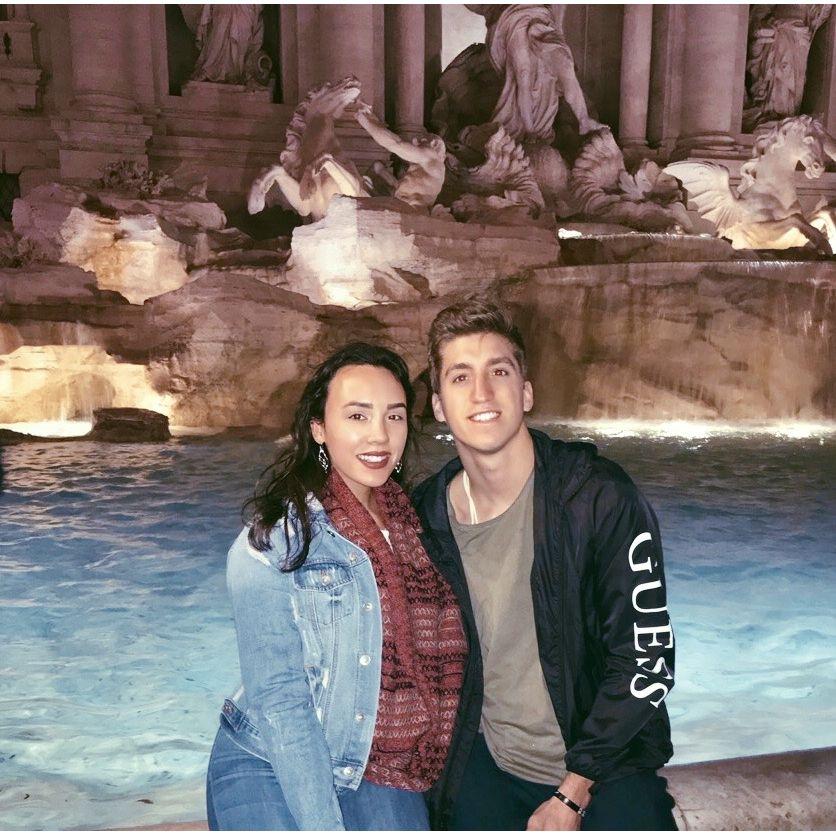 First time at the Trevi fountain