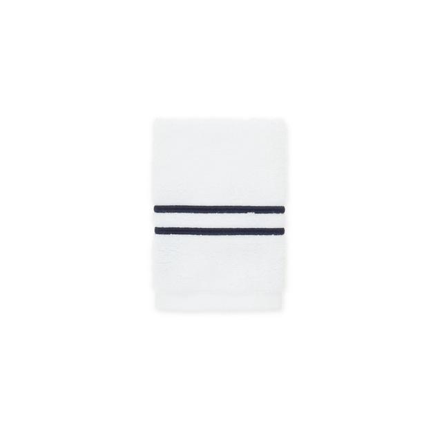 Wamsutta® Egyptian Cotton Striped Washcloth in Black Iris