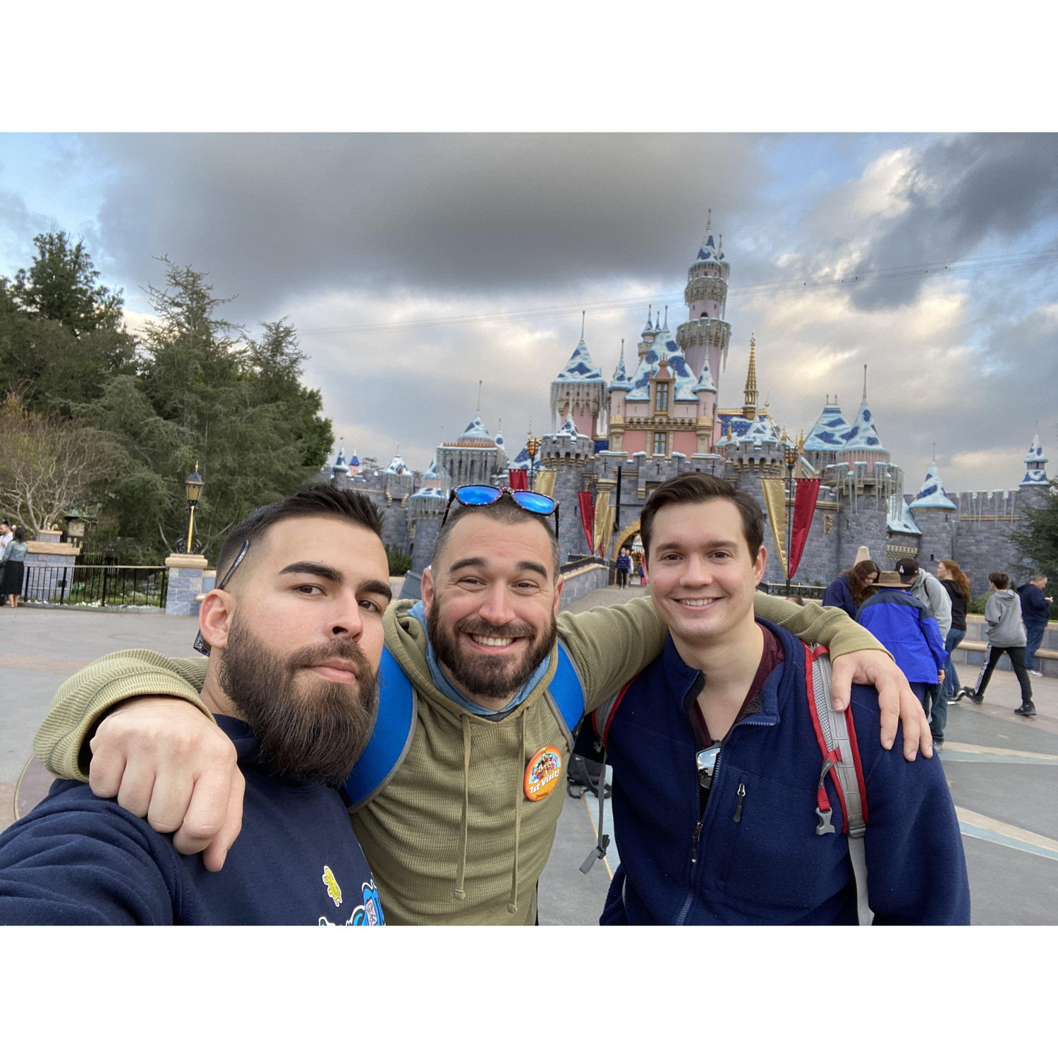 Enjoying Disneyland for the first time with André
