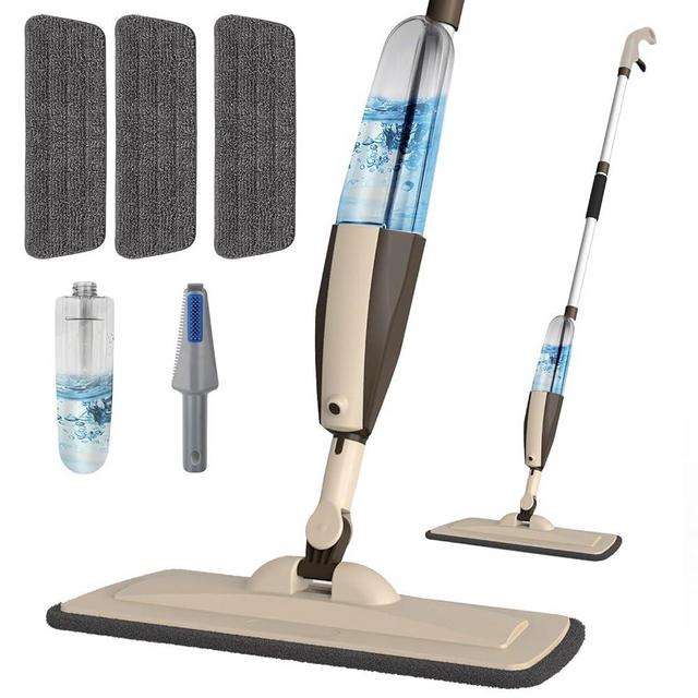 Mops for Floor Cleaning, Spray Mop with Refillable Bottle and 3 Washable Microfiber Pads Home for Commercial and House Use Dry Wet Flat Mop for Hardwood Laminate Wood Ceramic¡­