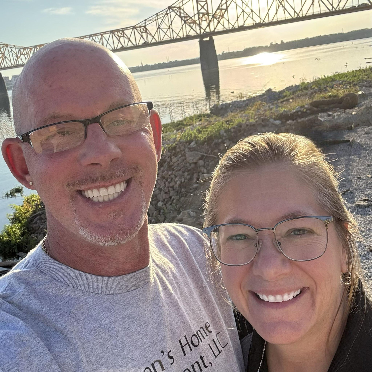 Taken at Kingfish on the Ohio River, just before we went exploring the banks of the river looking for treasures.