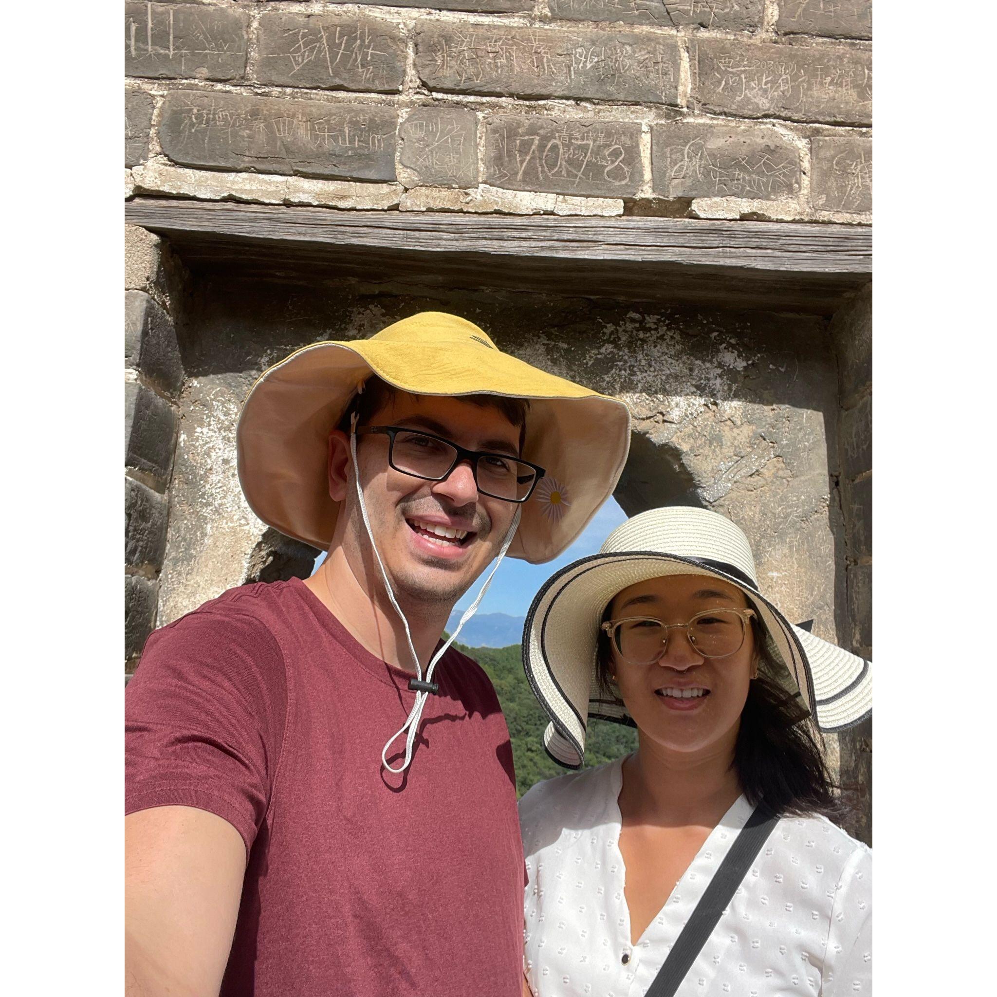 Sweaty touristing at the Great Wall of China