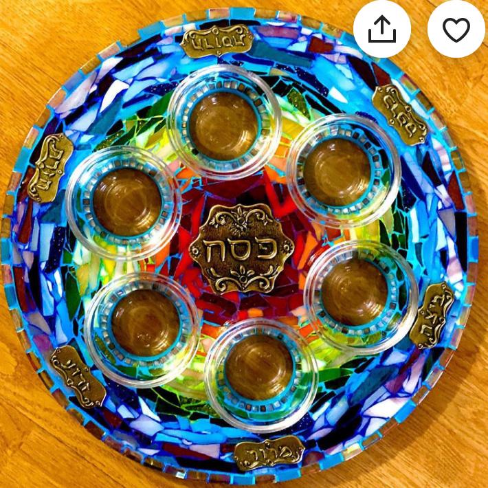 Mosaic Seder Plate