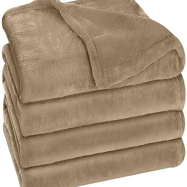 Utopia Bedding Fleece Blanket King Size Camel 300GSM Luxury Fuzzy Soft Anti-Static Microfiber Bed Blanket (90x102 Inches)