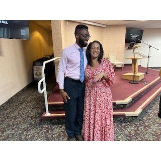 First time at meeting after we were engaged