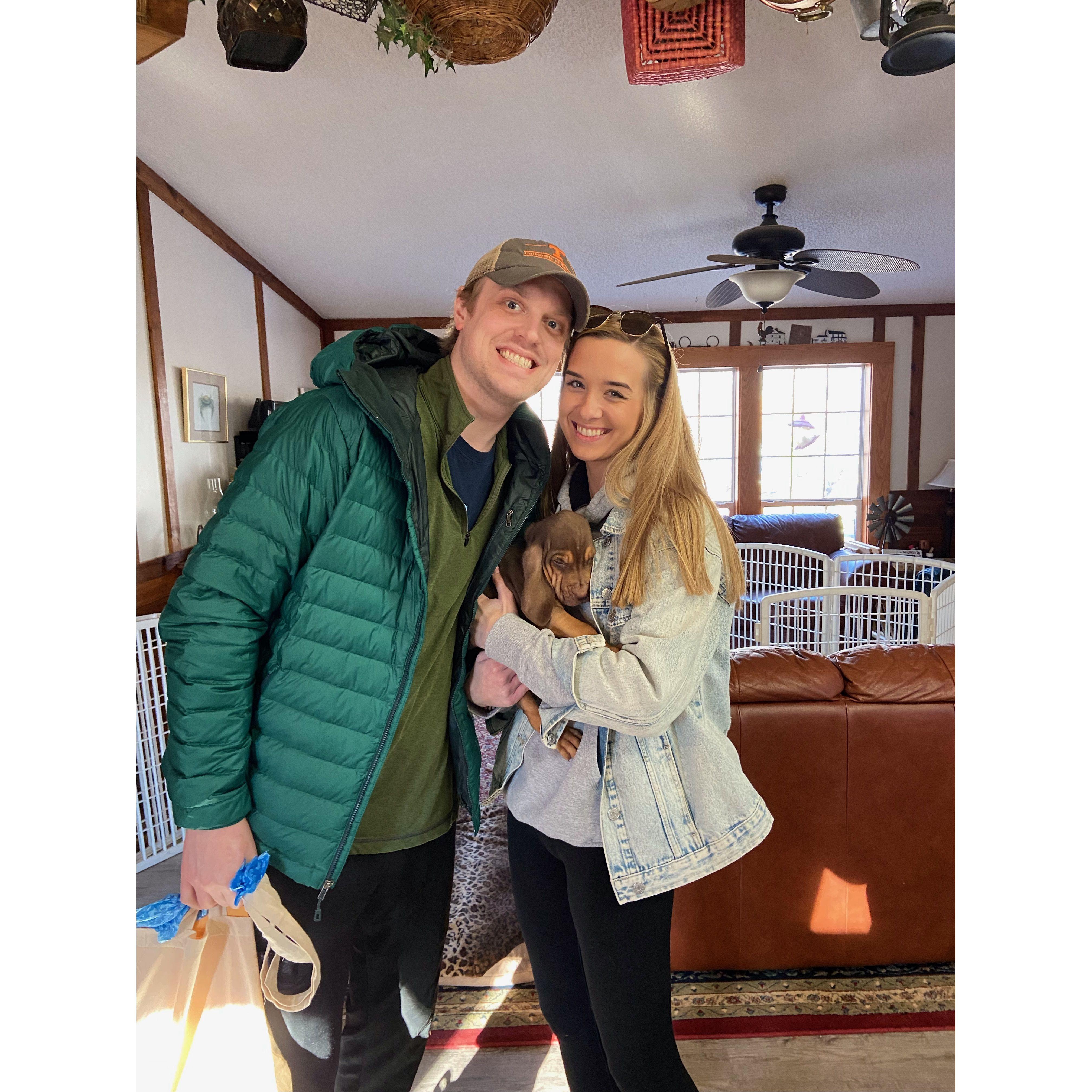 When we got our puppy!