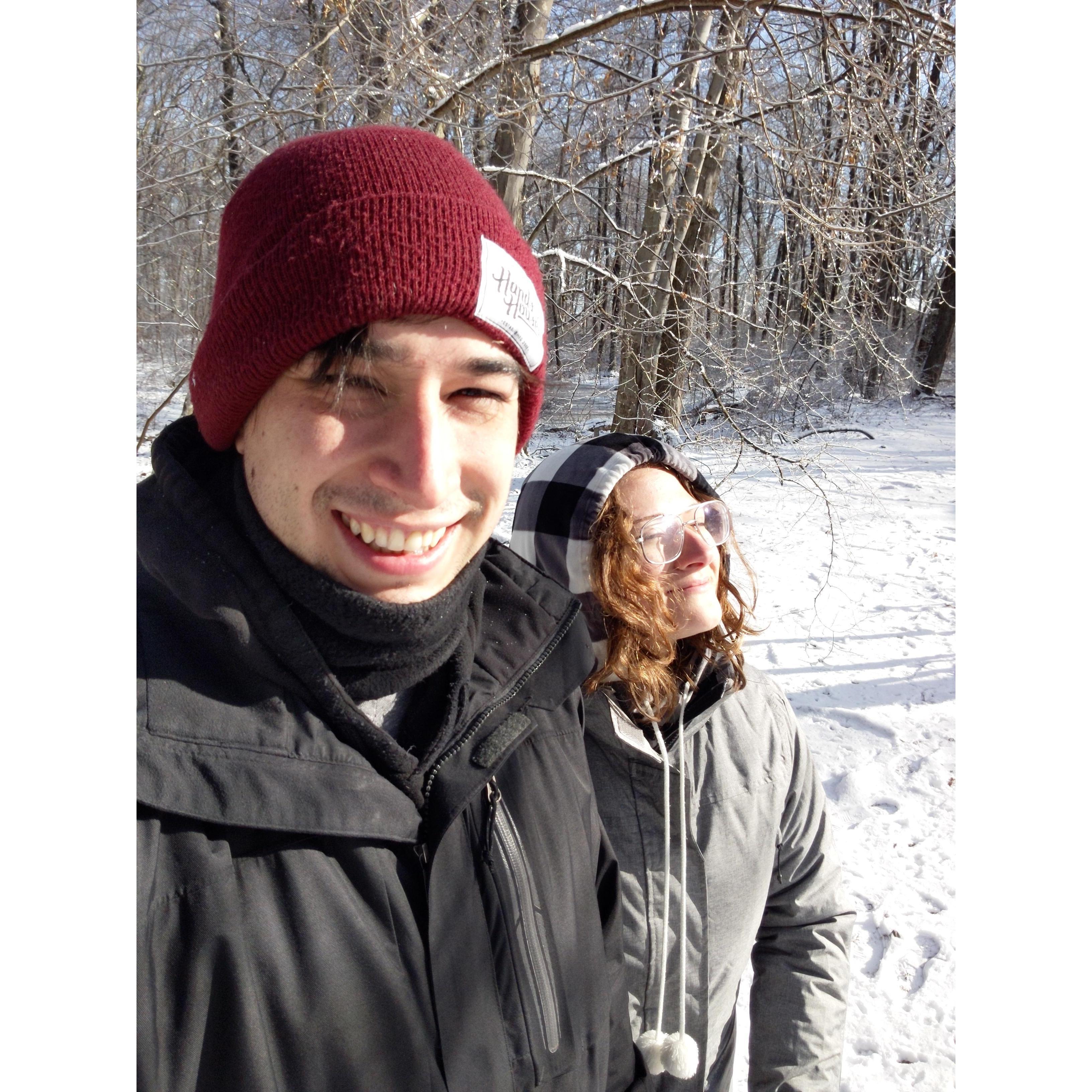 Clay likes snow.
Jackie likes the sun.
They make it work.