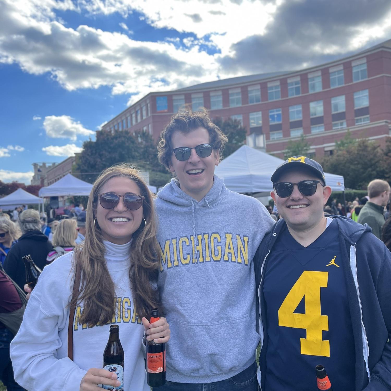Kyle, Kristin & Zach Jacobs- Kyle’s best friend since elementary school. Zach came down to VA for an Octoberfest & Michigan watch party