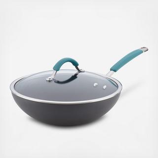 Cucina Hard Anodized Covered Stirfry Pan