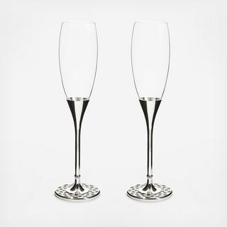 Celebrate Courtly Toasting Flute, Set of 2