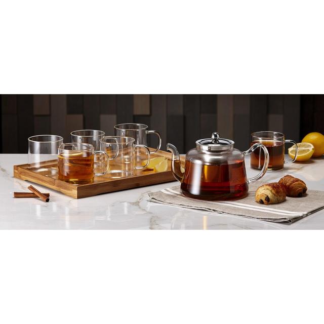 Stannards Glass Tea Set for 38 -oz. Stovetop Safe Glass Teapot