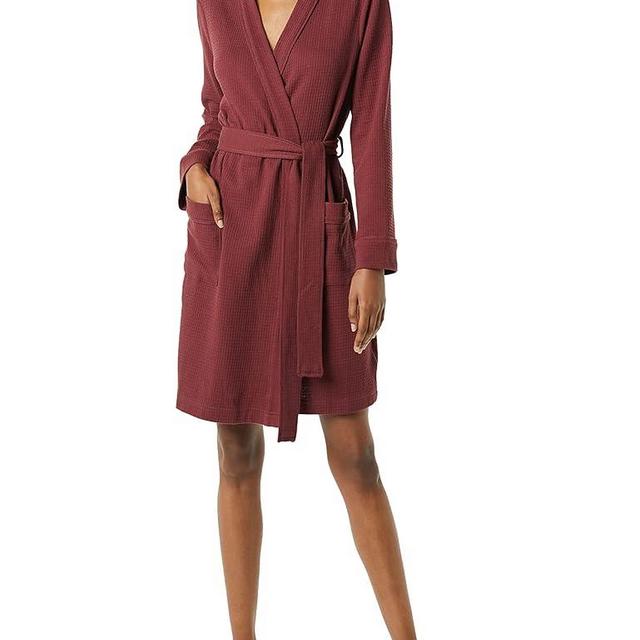 Amazon Essentials Women's Lightweight Waffle Mid-Length Robe (Available in Plus Size)