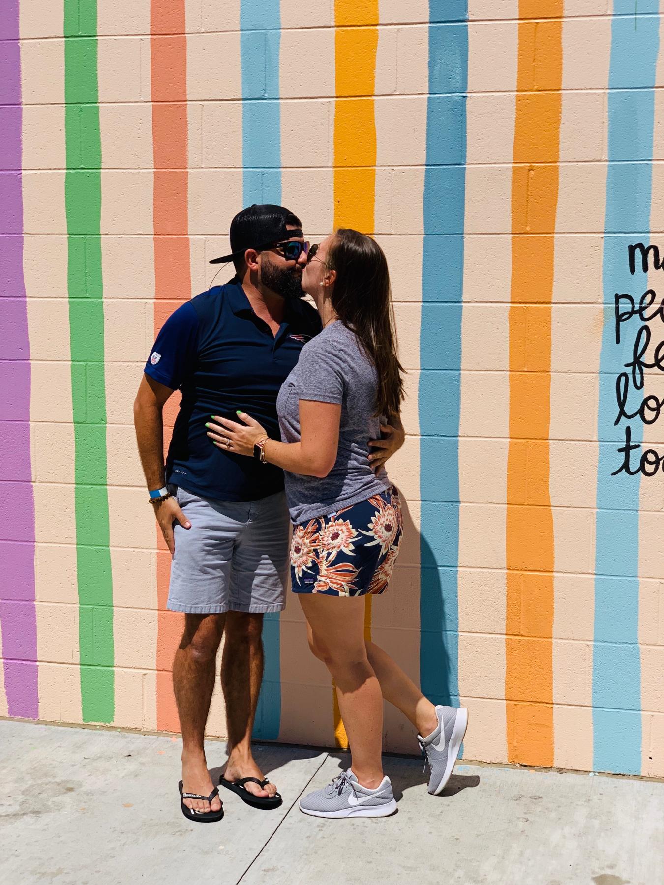 One day when we were in Charlotte we took a trip on the light rail and found this super cool photo spot!