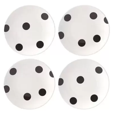 kate spade new york All in Good Taste™ Deco Dot Tidbit Plates (Set of 4)