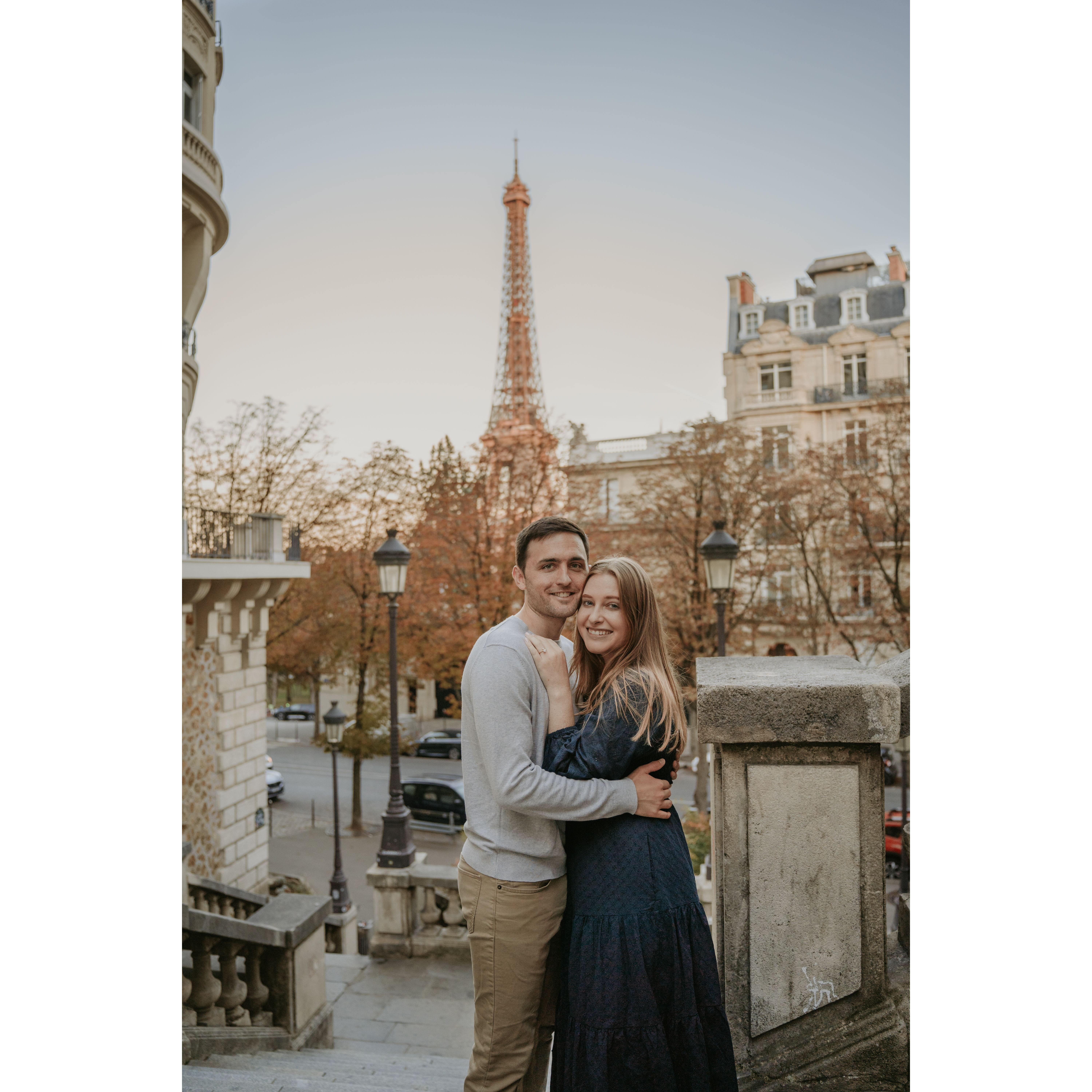 one of our engagement photos! We found the photographer on TikTok, which is fitting because Hannah works at TikTok corporate