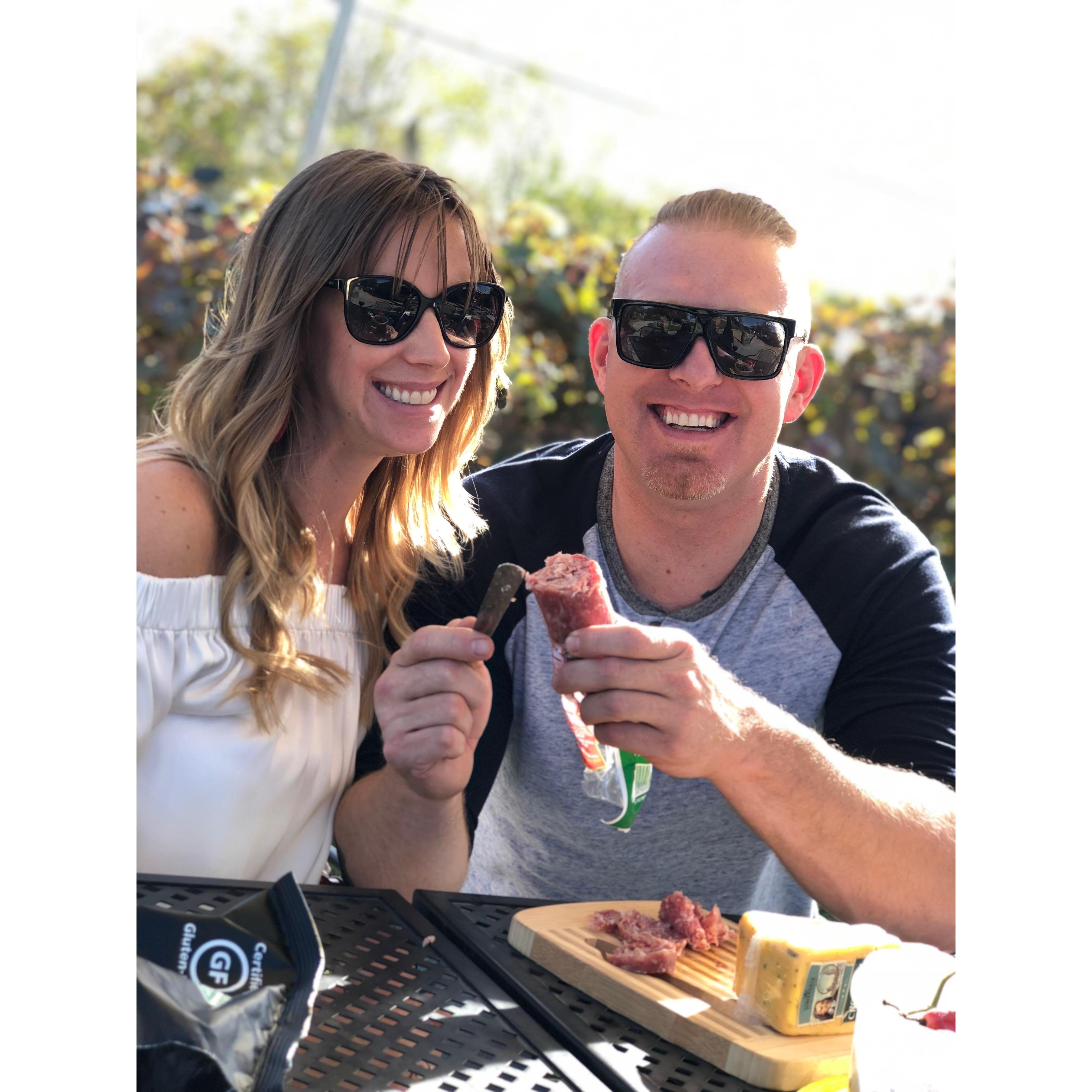Wine tasting for Danielle's birthday.