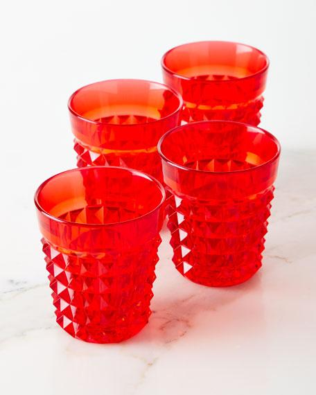 Mario Luca GiustiPalazzo Red Tumblers, Set of 4