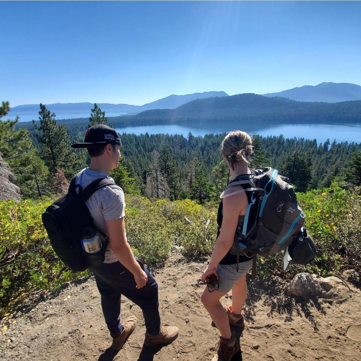 Hiking in Lake Tahoe.