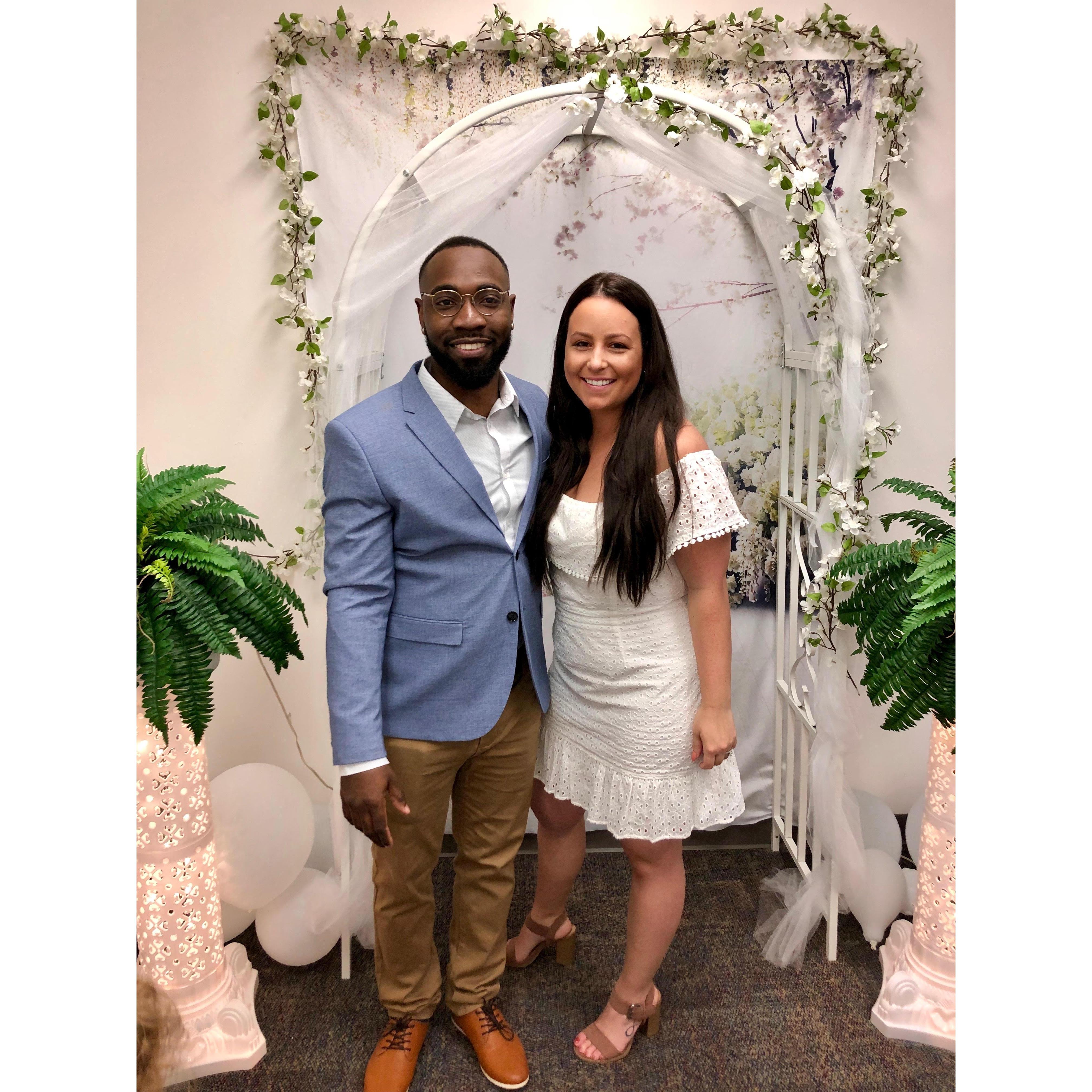 Hooray! The couple officially tied the knot!